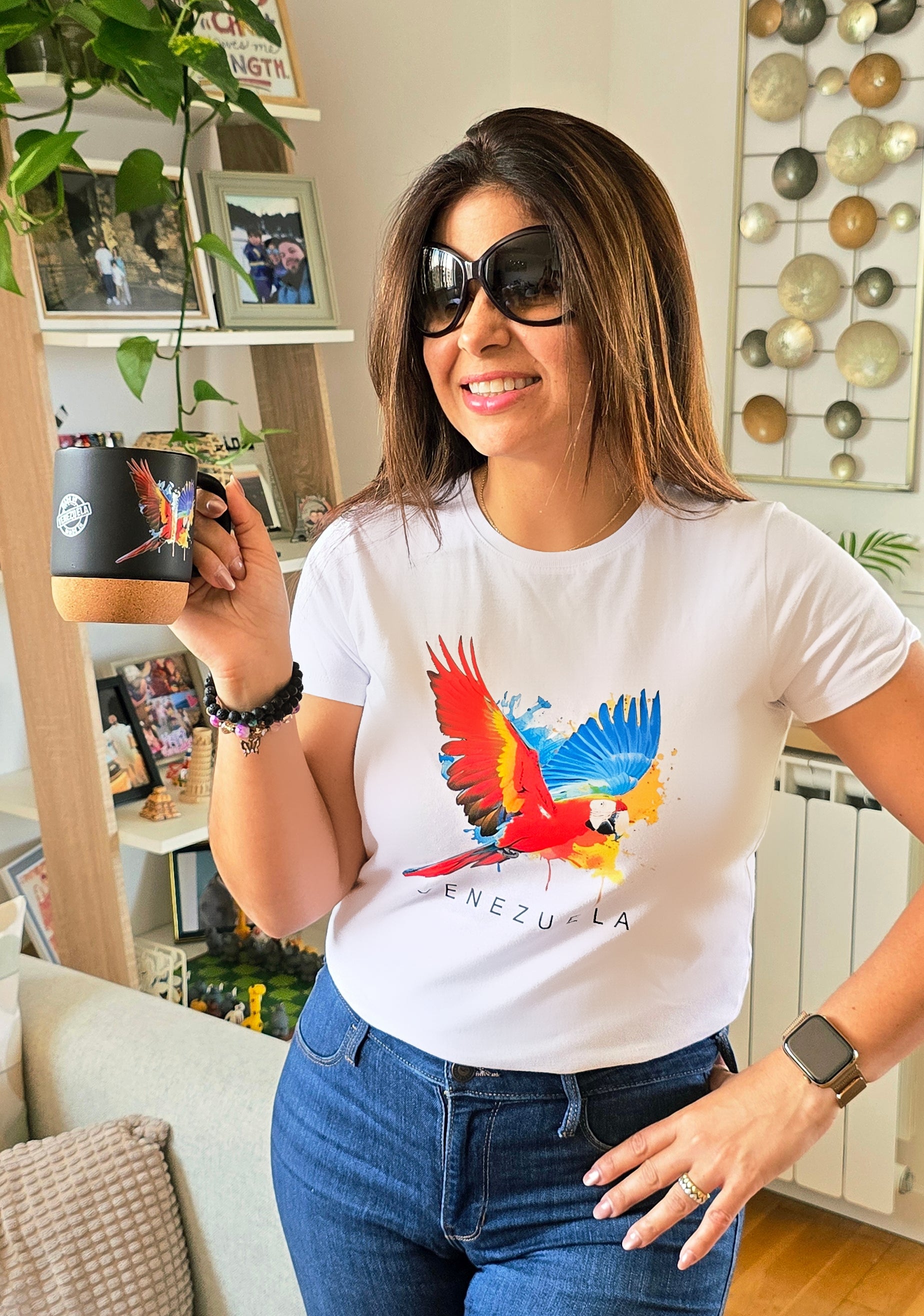 Camiseta Blanca Guacamaya Venezuela