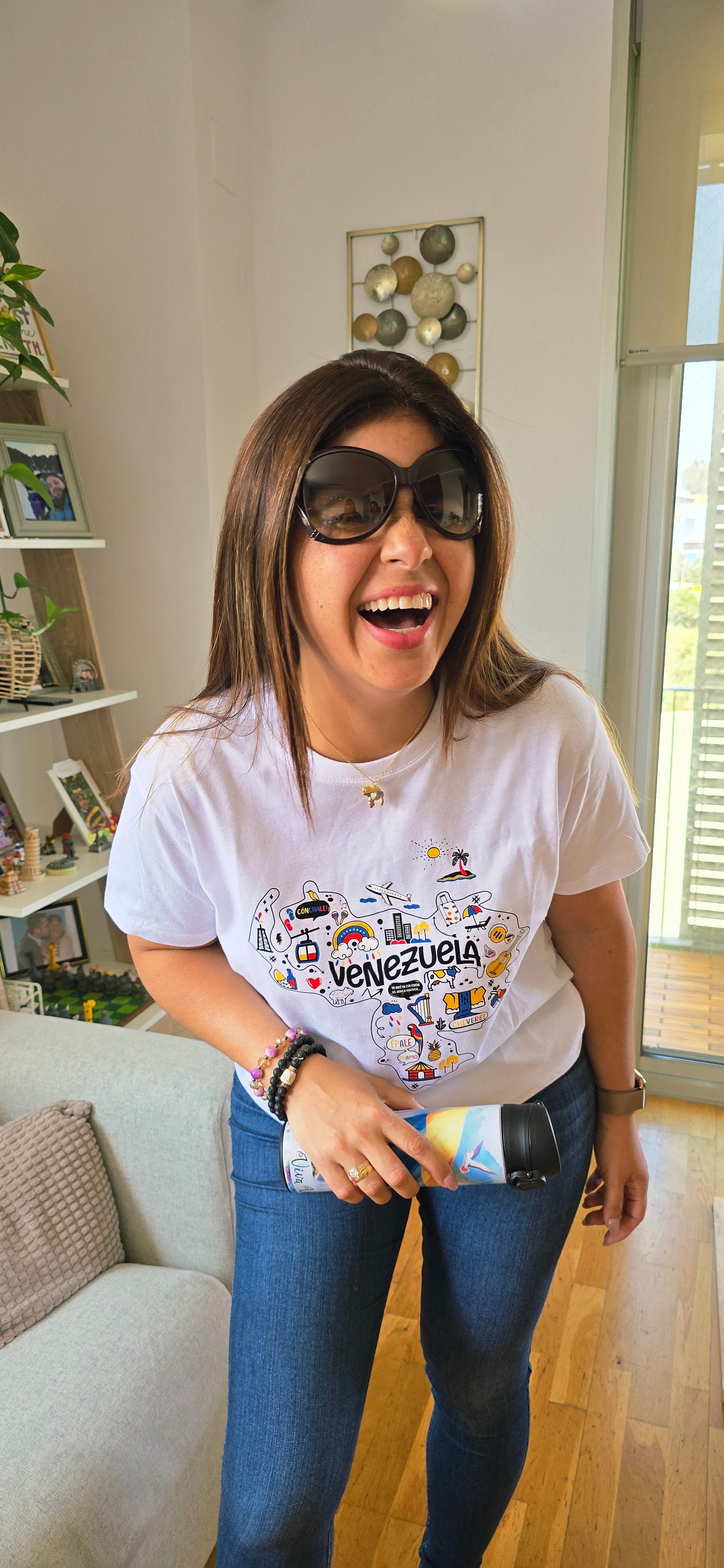 Camiseta Blanca Mapa de Venezuela con Imágenes