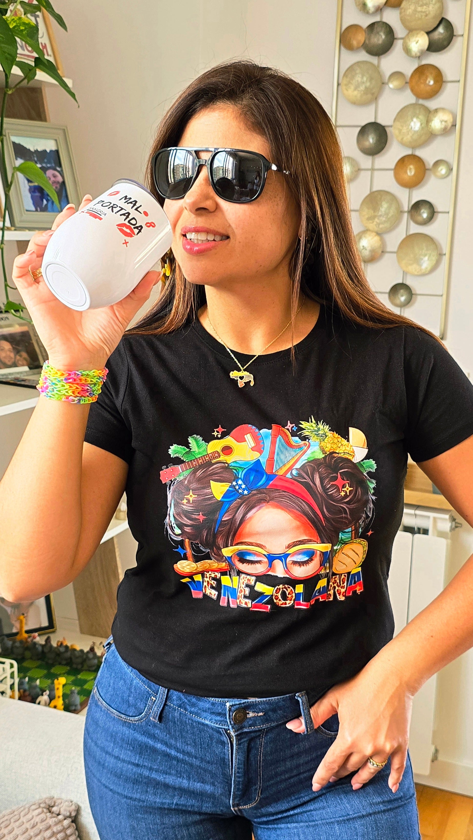 Camiseta Negra Morena Venezolana