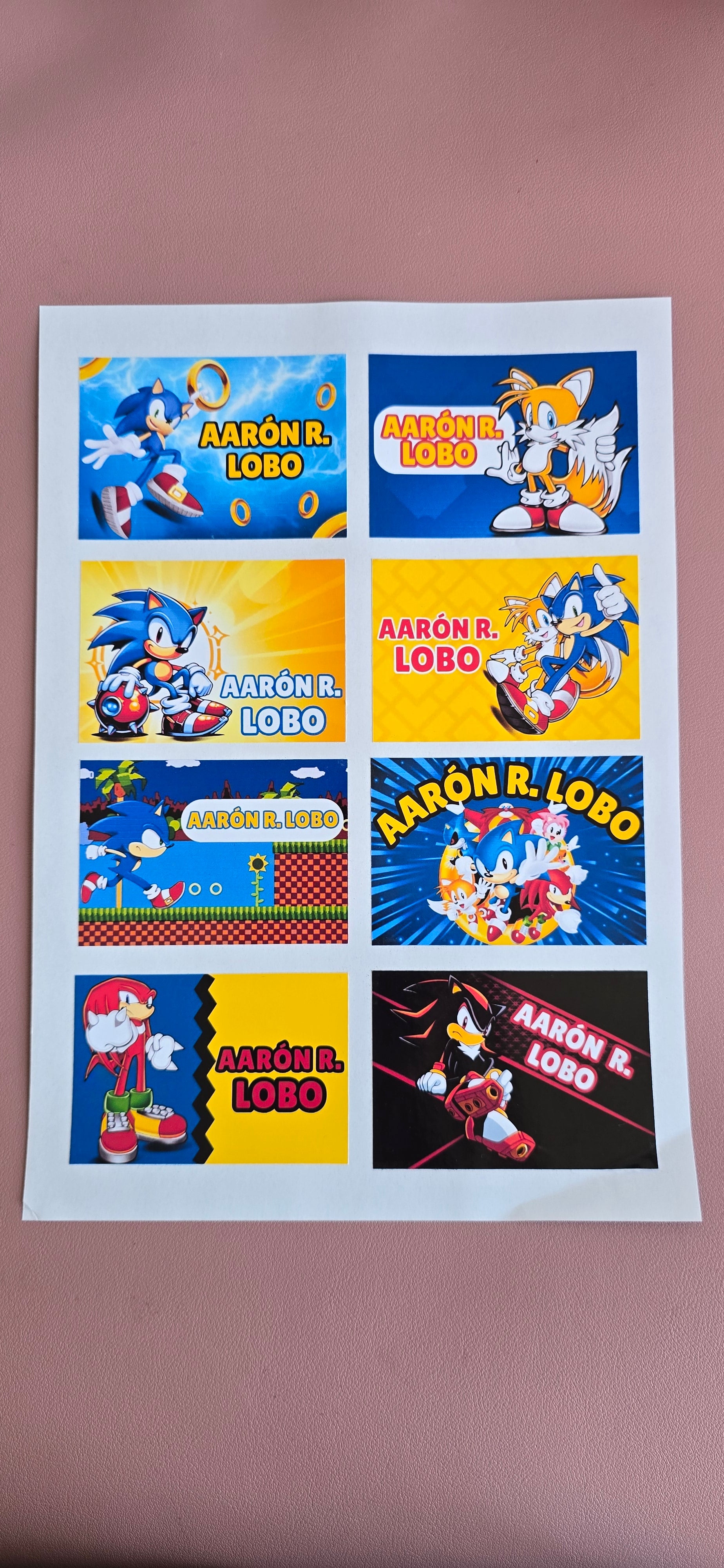 Pegatinas Personalizadas de Sonic